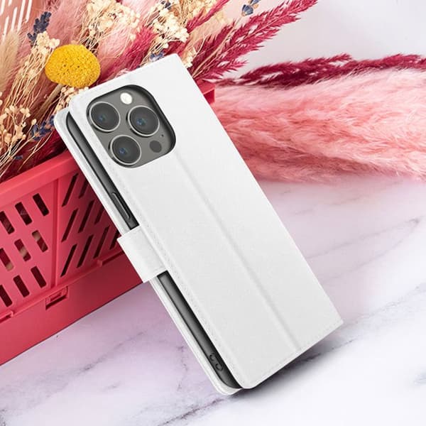 Plånboksfodral för iPhone 13 Pro med Stöd och Magnetflik Zanaé Vit Vit