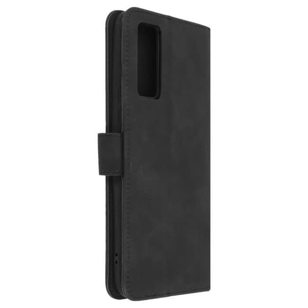 ZTE Axon 20 Soft-touch Case Lompakko Videotuki Magneettinen Closure Musta