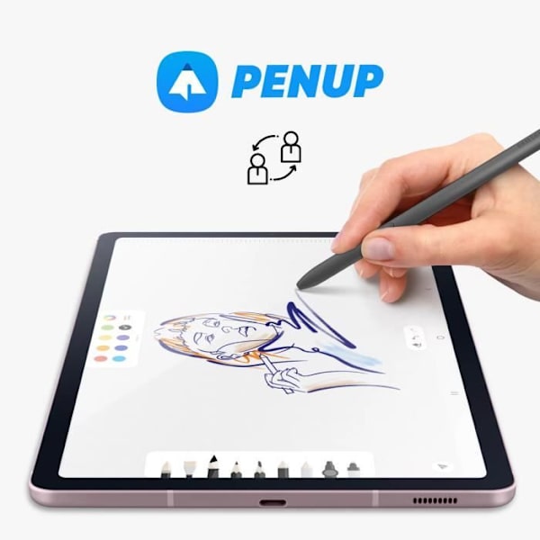 S Pen Samsung S6 Lite High Precision ja Fluid Stylus Alkuperäinen Samsung Tummanharmaa Grå