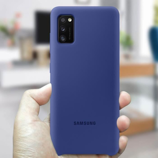 Fodral Samsung Galaxy A41 Halvstyv Soft Touch Silikon Skal Original Blå Blå