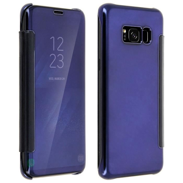 Husöverdrag - AVIZAR - Samsung Galaxy S8 - Genomskinlig - Spegeleffekt - Mörknattblå Midnattsblå
