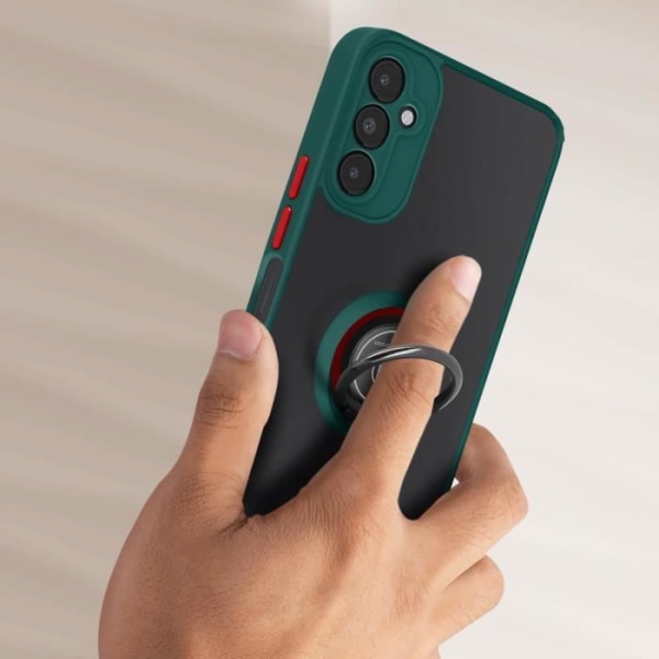 Supportfodral kompatibelt med Samsung A14 4G och 5G Green Case Ring