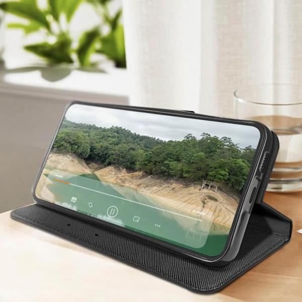 Fancy Folio Case kompatibelt med Samsung S23 Plus Black Case