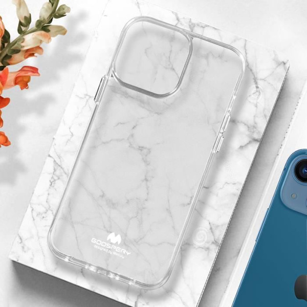 Coque - MERCURY - iPhone 13 Pro Max - Flexibel silikongel - Transparent vit - Stötskydd Klar vit