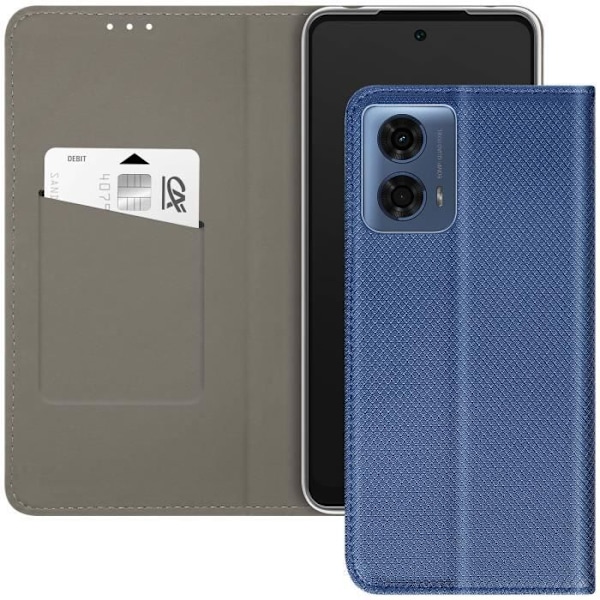 Etui til Motorola Moto G24 Power Flip Card Holder og Video Support Midnight Blue Blå