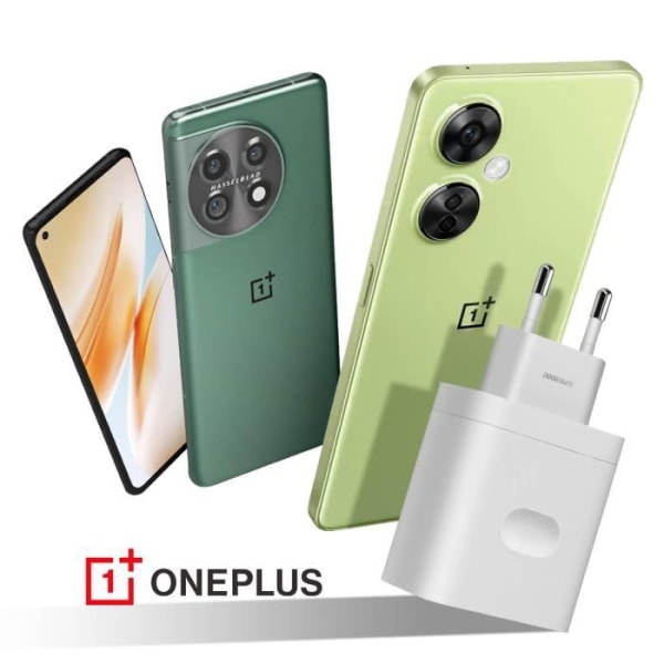 OnePlus GaN-laddare + Supervooc 80W USB-C till USB-C-laddningskabel