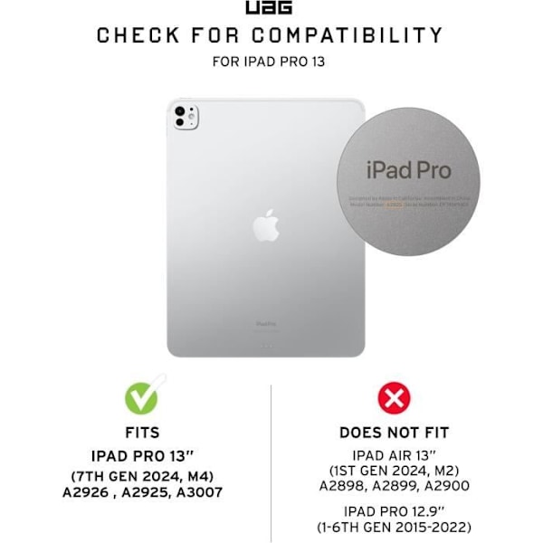Coque - URBAN ARMOR GEAR - Metropolis SE - Kompatibel med Apple iPad Pro 13 M4/2024 - Oliv - Militærbeskyttelse Metropolis SE - Olivgrön