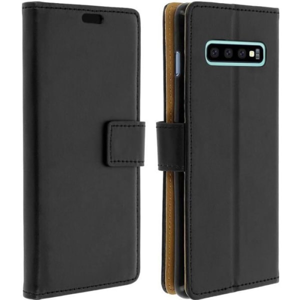 Housse - Samsung - Galaxy S10 - Etui Portefeuille - Stiv Beskyttelse - Video Støtte Svart