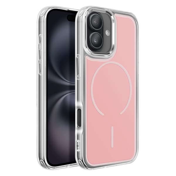 MagSafe-cover til iPhone 16 Ultra Forstærket Bi-materiale Rosa Ros