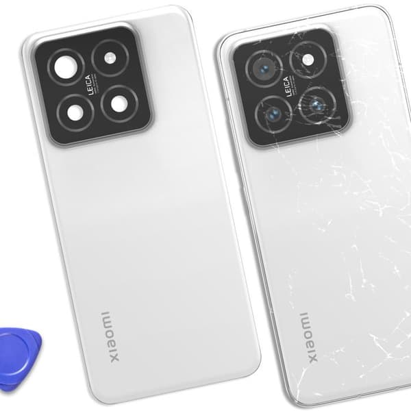 Bakre glas - Xiaomi 14 - Vit - Service Pack - Förenklad installation Vit