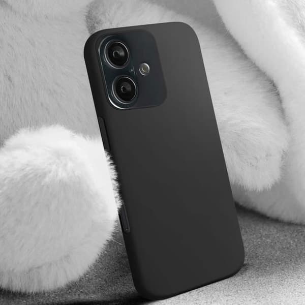 Taske til iPhone 16 - AVIZAR - Halvstiv Soft-touch Anti-fingeraftryk Sort Svart
