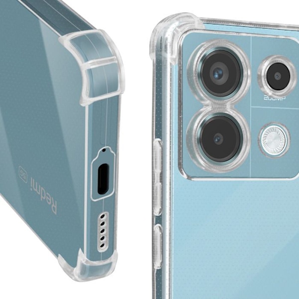Chockresistent Fodral - MAYAXESS - Redmi Note 13 Pro 5G - Transparent - Förstärkta Hörn - Lätt Design Transparent