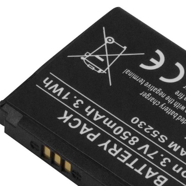 Ersättningsbatteri för Samsung S5230 Li-ion 3,7V 850mAh 3,1Wh