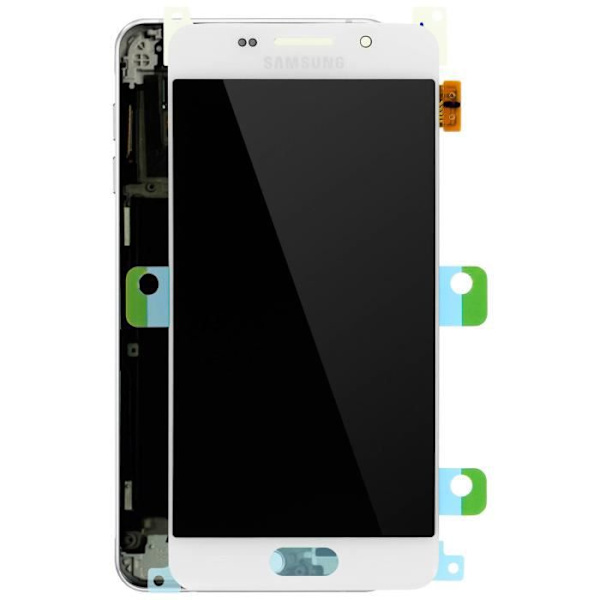 Samsung - Komplet White Touch + Original LCD-enhed til Samsung Galaxy A3 2016 Vit