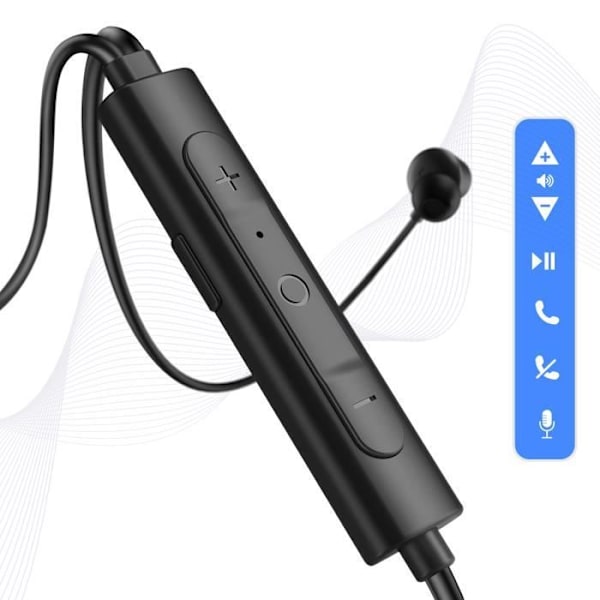 Langalliset Kuulokkeet - AKASHI - USB-C - Melunvaimennus - Mikrofoni Kaukosäätimellä - Musta Svart