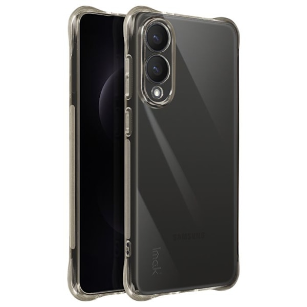 Coque för Samsung Galaxy S25 Edge Silikon Stötabsorberande Corner Bumper iMak Svart Transparent Svart