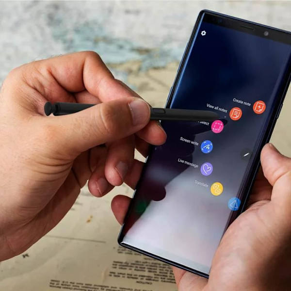Stylus - AVIZAR - Samsung Galaxy Note 9 - Fin spids - Blød spids - Sort Svart