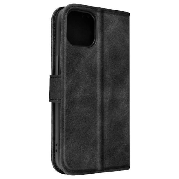 iPhone 14 pehmeä kosketuskuori Musta Flip-kuori