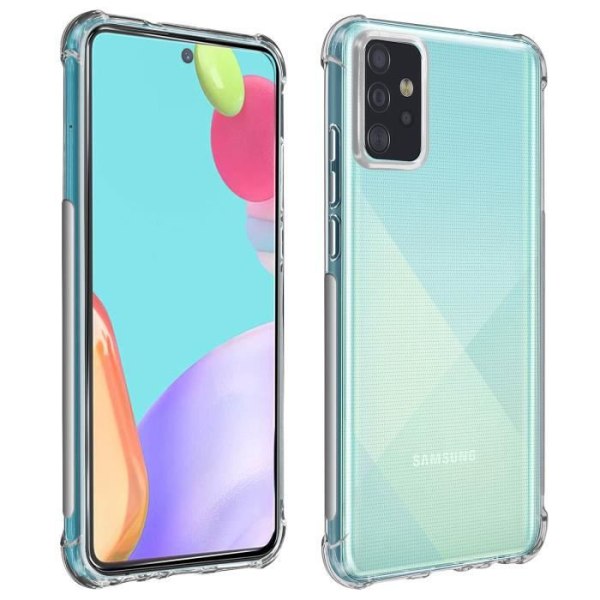Skyddspaket för Samsung A52 och A52s mjukt fodral + transparent härdat glas