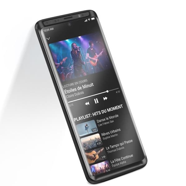 Härdat glas för Galaxy S9 Plus böjd repbeständig ultrastark transparent Vit