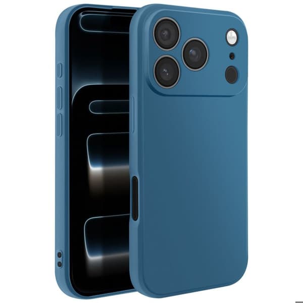 Skal för iPhone 17 Pro i mjukt silikon, ultratunn design, blå Blå