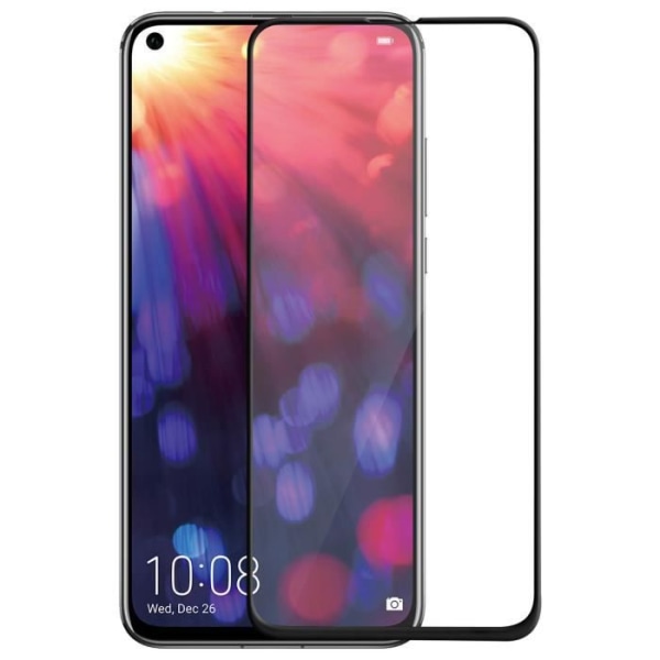 Honor View 20 näytönsuoja Karkaistu lasi 9H Iskunkestävä - Musta Contour