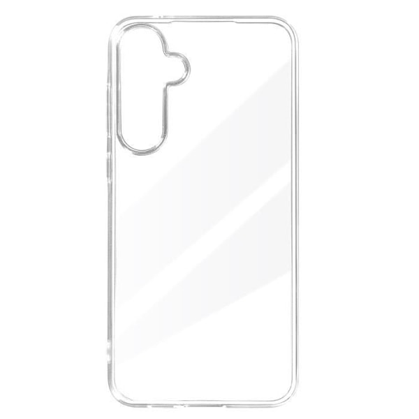Fodral till Samsung Galaxy A55 - AVIZAR - Flexibelt silikon - Upphöjda kanter - Genomskinlig Transparent
