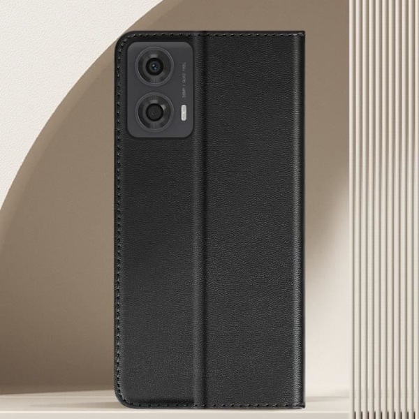 Smartphone-fodral - AVIZAR - Motorola Moto G24 Power - Svart - Halvstyv - Stödfunktion Svart