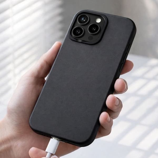 "Coque til iPhone 15 Pro Model SolidX Stødabsorberende Trådløs Opladning Kompatibel Rhinoshield Sort" Svart