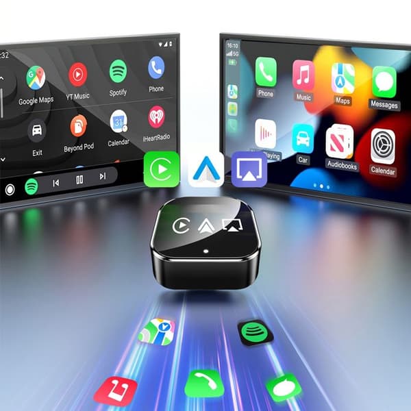 Trådløs CarPlay Adapter Bil Bluetooth og Wi-Fi USB USB-C Sort Svart
