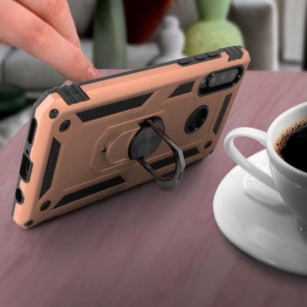 Coque - AVIZAR - P30 Lite - Bi-material - Roséguld - Videostativring Rose guld
