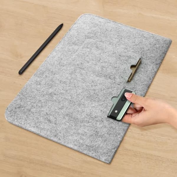 Pochette - AVIZAR - Filc - 15'' - Grå - Multi-kompartmenter - Letvægt Grå