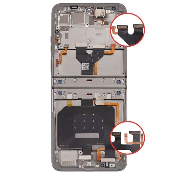Fällbar LTPO AMOLED-skärm för Motorola Razr 70 Renoverad med Motorola Grå Ram Grå