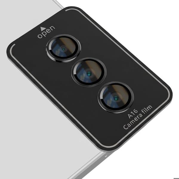 Kamerabeskyttelse til Galaxy A16 med Blue Star Applikator Sort / Transparent Svart / Klar