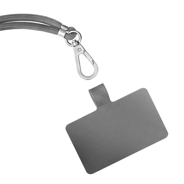 Cordon för smartphone, Cordella-serien, justerbar med Zanaé-adapter, grå Grå
