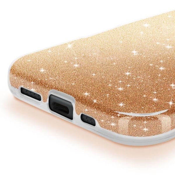 Glitteret skal för iPhone 16 Pro Stöttålig Guld Gul