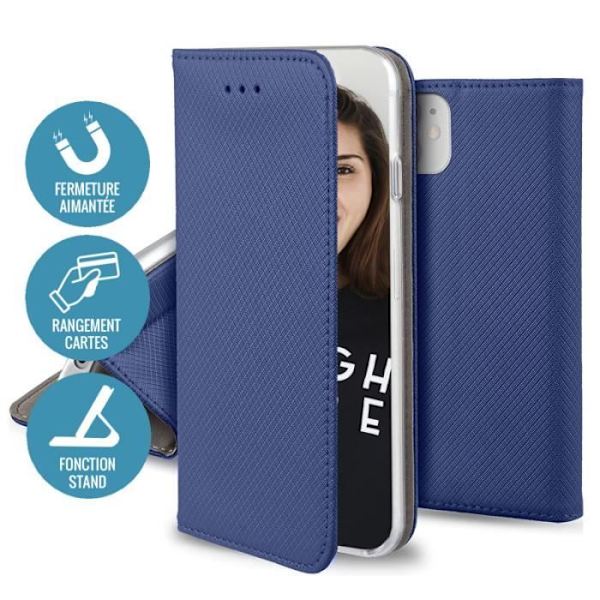 Foliofodral till Samsung Galaxy A13 5G / A04S Magnetisk stativfunktion Jaym Blue Blå