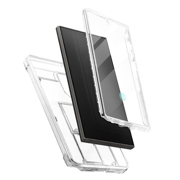 Helkroppsfodral för Samsung Galaxy S24 Ultra Shockproof med Kickstand Supcase Transparent Transparent