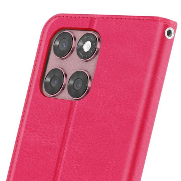 Vintage-suojakotelo Motorola Edge 60 Fusionille ja Edge 60 -lompakko fuksia Rosa