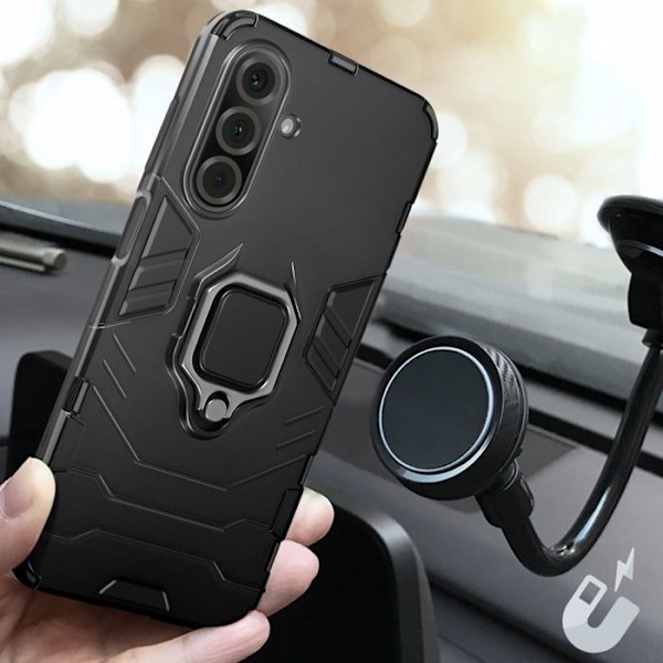 Coque för Samsung Galaxy A26 Ringstöd Stötsäker Svart Svart