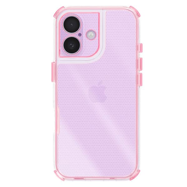 iPhone 17 cover - AVIZAR - Forstærket - Skridsikker - Bi-materiale - Rosa Rosa