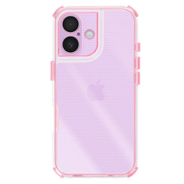 Skydd för iPhone 17 Förstärkt Bi-Material Design Texturerad Antiglid Rosé Rosa