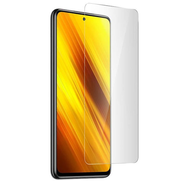 Skærmbeskyttelsesfilm AVIZAR til Xiaomi Poco X3 - 9H hærdet glas, stød- og fingeraftryksresistent - Hvid Vit