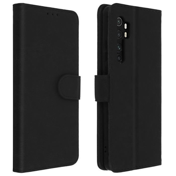 Fodral - Xiaomi - Mi Note 10 Lite - Heltäckande fodral - Kortfack - Stödfunktion Svart