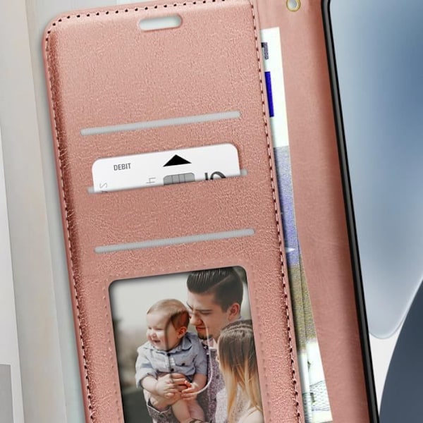 Étui til Xiaomi 15 Tegnebog med Håndledsrem Mayaxess Rosen Champagne Rosa