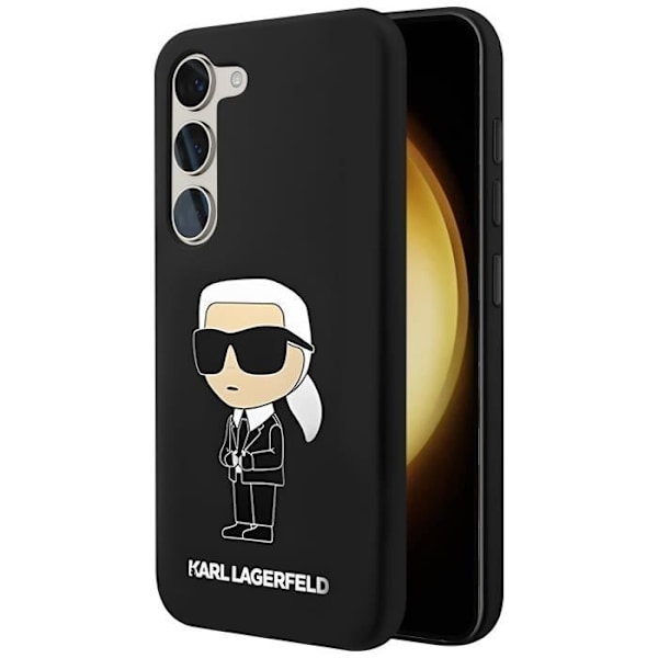 Etui til Samsung Galaxy S23 Plus - KARL LAGERFELD - Ikonik NFT - Hævede kanter - Sort Svart