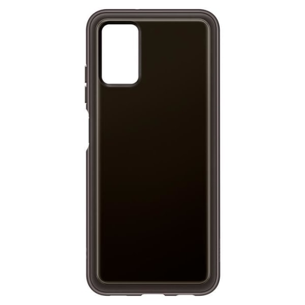 Samsung Galaxy A03s Cover Silikone Original Blødt Klar Cover Sort Tonet Design Sort