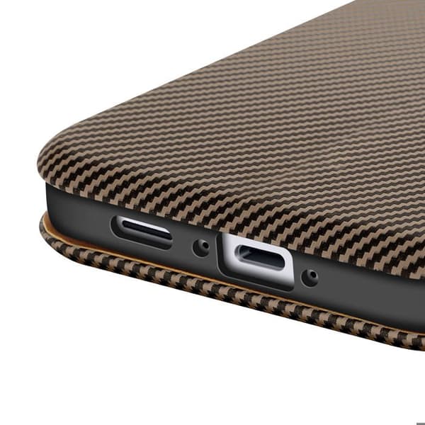 Kolfodral - AVIZAR - Samsung Galaxy A56 - Anti-RFID - Videostöd - Brun brun