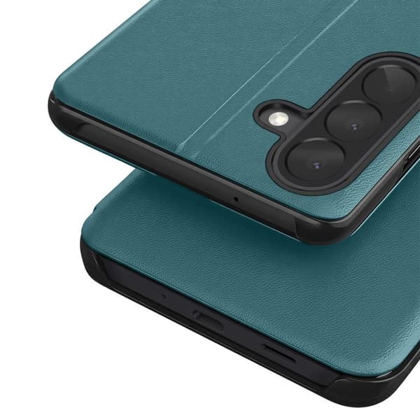 Fodral med flip för Galaxy A27, tvåmaterialdesign med ställfunktion, mörkgrön Grön