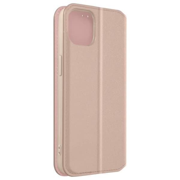 Folioetui - AVIZAR - iPhone 13 - Mat Rosa - Fuld beskyttelse - Videostøttefunktion Roséguld